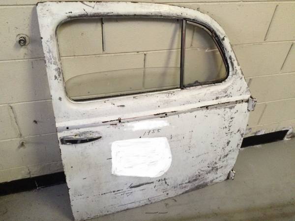 Vw early passenger door; complete, glass, handles, front lites, 1