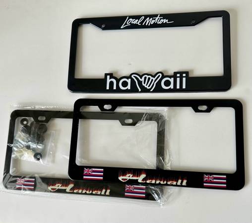 Hawaii Themed License Plate Frames set of 3 Hawaiian 1