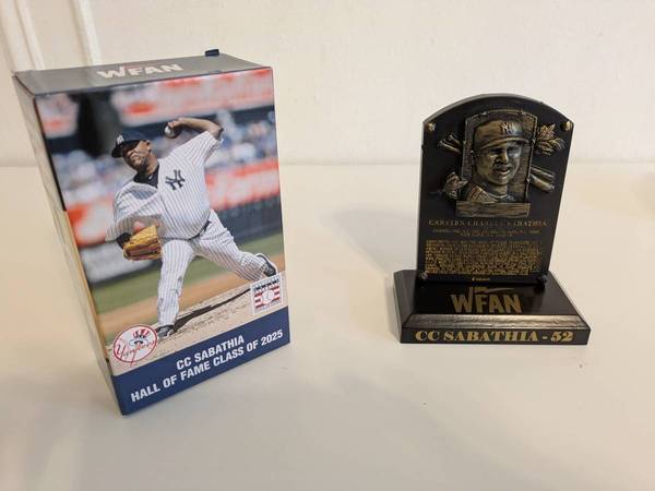 CC Sabathia Replica Hall of Fame Plaques 1