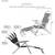BRAND NEW! Portable Wood Red Lounge Chair with Removable Leg Rest 4 thumbnail