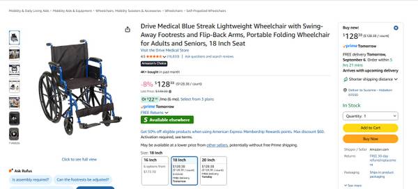 NEW IN BOX - WHEELCHAIR 1