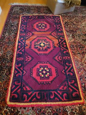 Alfombra de lana estilo baluchí afgana vintage de 3x5.5. ¡Muy gruesa! - $150 (bernal heights)63471459322499120