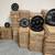 Olympic cast iron weight plate set 245 lbs plus 45 lb Bar 16 thumbnail