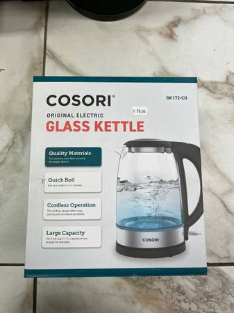 Cosori Original Glass Electric Hot Water Boiler Boiling Tea Kettle 1