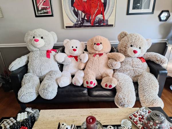 1 Large & 2 Medium size Stuffed Bears 1