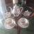 Pretty tea pot with sugar and creamer 1 thumbnail