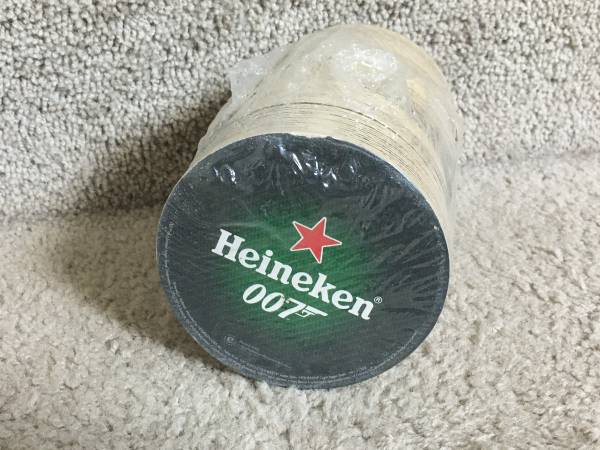 100 Beer Coasters SEALED Heineken 007 1