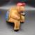 Wood Carved 6" Vintage Fishing Turtle Shelf Sitter (Missing Pole) 1 thumbnail