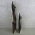 Pair Of Folk Art Hand Carved Painted Wooden Cats 24" Tall 9 thumbnail