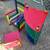 Kids colorful wooden furniture lot corner shelf, rocking chair pencil 1 thumbnail