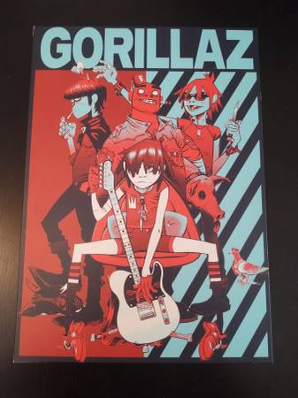Gorillaz - Metal Poster - Displate 1