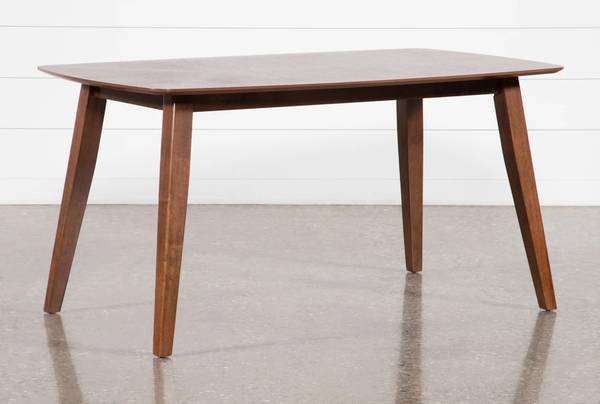 Kara Brown Wood Rectangular dining table Walnut Brown 60" 1