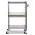 Three-Tier Wire Cart with Basket, 28w x 16d x 39h, Black Anthracite 2 thumbnail