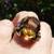Natural Citrine, Ruby Ring, custom made, antique silver, gold, size 7 1 thumbnail