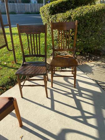 2 wooden chair 1