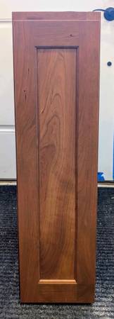 Sliding spice drawer upper kitchen shaker cabinet -- solid wood 1