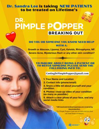 Dr. Pimple Popper is Now Taking Patients for Season 2 of Breaking Out! 1