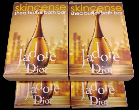 J'Adore-scented Handmade Shea Butter Soap (4 bars) 1