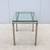 1980's Custom Made Brushed Stainless Steel & Clear Glass Side Table 12 thumbnail
