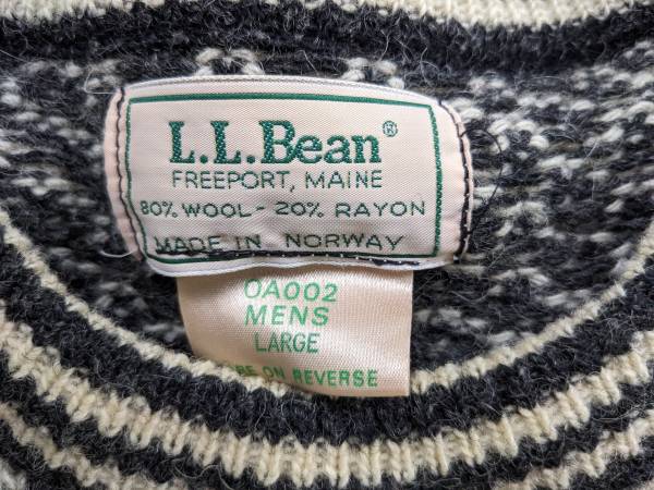 LL Bean Wool Fisherman's Sweater 1