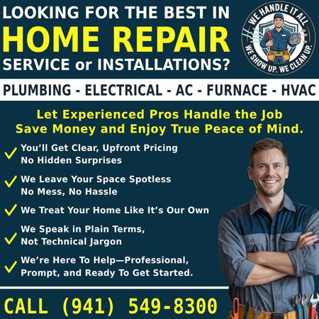 ✅✅PLUMBER - - AC REPAIR - - NO MESS - - NO STRESS REPAIRS - - PLUMBING 1
