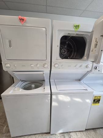 27in Stackable Washer And Electric Dryer used good Condition with 90day's Warran 1