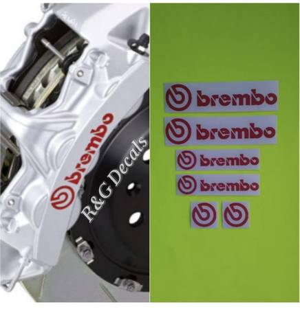 R&G Brembo Decal Combo Package for 6 Piston and 4 Piston Decals (Red) - $20 (Aurora)62940365817345121