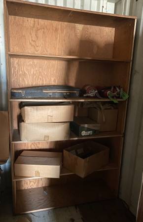 Wood shelf unit 1