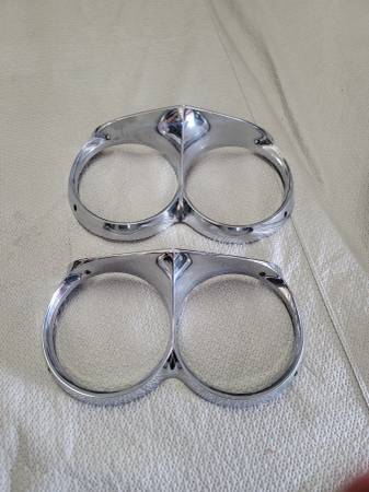 1963 Cadillac headlight bezels (pair) 1