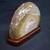 Large polished druzy agate with hardwood stand. 3 thumbnail