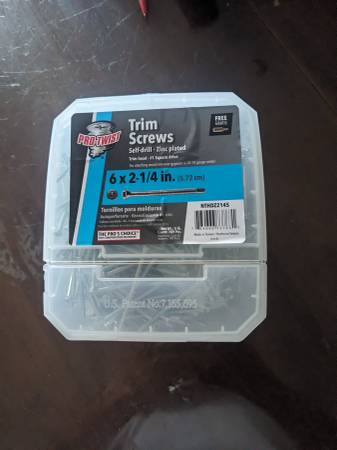 Two boxes of pro twist trim screws 6x2 and 1/4 in 1