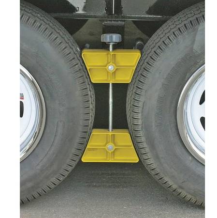 Tandem Wheel Stop - Prevent travel or utility trailer from rolling 1