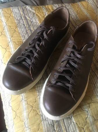 Polo brown leather sneakers size 11 where $148.00 now $45.00 1