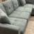 Brand new Ash black velvet like sectional sofa with 2 accent pillows. 6 thumbnail