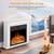 New Electric Fireplace Mantel, Small TV Stand Fireplace Heater with Logs, Adjust 4 thumbnail