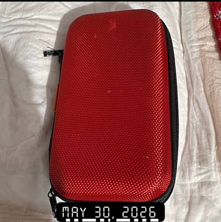 Universal Hard Shell Carrying Case – Red Mesh Storage Organizer Pouch 1