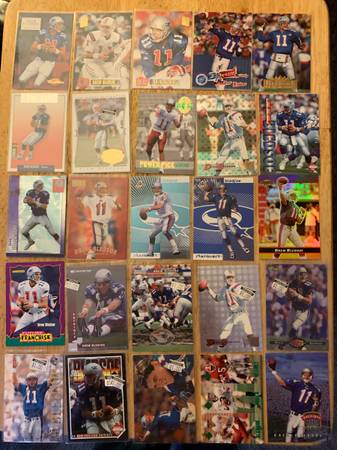 25 diff. DREW BLEDSOE NEW ENGLAND PATRIOT NFL FOOTBALL Cards-ROOKIES 1