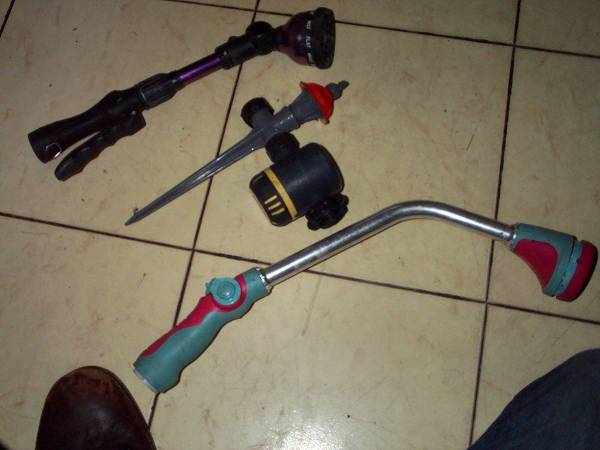 3 GARDEN HOSE ATTACHMENTS Watering Water Grass Sprinkler Lawn Wand 1