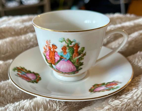 8 Different Vintage Espresso cups with matching saucers and 4 mismatch 1