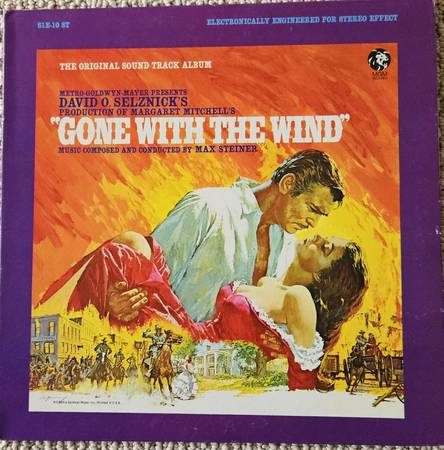 1967 Original Vinyl Album- Gone With the Wind (original soundtrack) 1