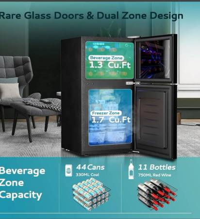 Almost new - Mini Refrigerator 3 cubic feet- need to sell ASAP ss relocating 1