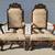 Antique Carved Wood arm Chairs with Tapestry Upholstery 1 thumbnail