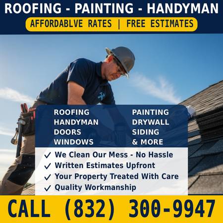 ✅✅Roofing - Painting - Handyman - Work That Lasts 1