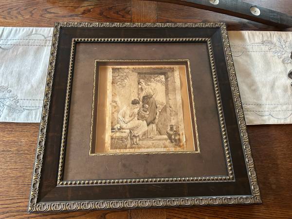 Antique Late 1880's Lithograph Print Paul Thumann Art Wins Heart 1