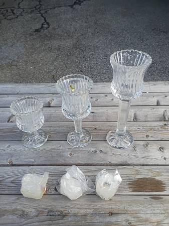 Three tulip votive candle holders 1