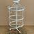 Shabby Chic Vintage 3-Tiered White Metal Rotating Jewelry Stand with Bird 4 thumbnail