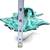Vintage KBNY Ceramic Imported Italy MCM Turquoise Leaves Dish Signed 8 thumbnail