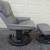 GREY EKORNES STRESSLESS RECLINER CHAIR AND OTTOMAN 5 thumbnail