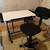 Drafting Table with Side Storage and Raised Swivel Chair 4 thumbnail