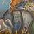 original signed painting Surreal Aquatic Landscape Figures Candles 4 thumbnail